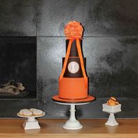 Orange And Bown Wedding Cake 