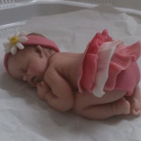 Cute Pink Baby Cake Topper Cute pink baby cake topper made from first impressions mold.