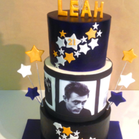 Movie Themed 21St Birthday Cake. This cake was my first really utilising my airbrush and seriously - I love that airbrush! I handpainted all the gold detail, but the black...