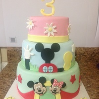 Mickey Mouse Clubhouse Cake For A Little Girl Mickey Mouse clubhouse cake for a little girl