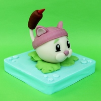 Sugarpaste Cattail From Plants Vs Zombies Sugarpaste Cattail from Plants vs Zombies.