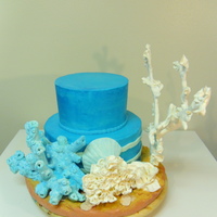 Sea Themed Baby Shower Cake Top Tier Key Lime Bottom Tier Mocha Both Tiers Iced With Cream Cheese Icing Excuse The Turntable Underneath Sea themed baby shower cake, top tier key lime, bottom tier mocha, both tiers iced with cream cheese icing. Excuse the turntable underneath...
