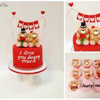 Bear Love i love you beary much bear cake and cupcakes