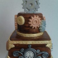 Steampunk Clock And Cog Cake 