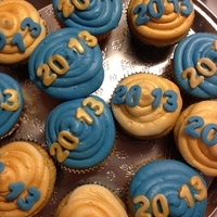 Blue Amp Gold Vanilla Cupcake School Colors Blue & Gold Vanilla Cupcake (School colors)