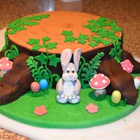 My First Ever Fondant Covered Cake Easter cake