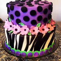 Rolled Mmf White And Black Strips To Create Zebra Everything Else Is Gum Paste Cut Outsthose Were My First Cartoonish Looking Flowers Cak Rolled mmf white and black strips to create zebra, everything else is gum paste cut outs.Those were my first cartoonish-looking flowers....