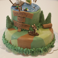 Fishing Cake This was a 40th birthday fishing/hunting cake.