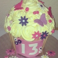 Giant Cupcakes Pretty 13th birthday giant cupcake