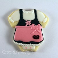 Oktoberfest Babyshower Cookie - Dirndl Onesi 