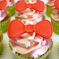 Bow Cupcakes Made these for a baby shower.