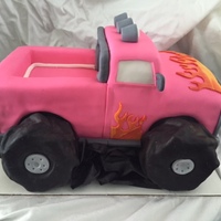 Monster Truck Birthday cake for a little girl.