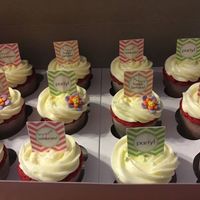 Teen Girl Birthday Cupcakes Teen girl birthday cupcakes. Red velvet covered in cream cheese frosting with fondant flower accents.