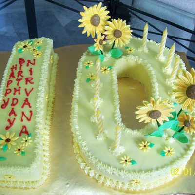 Sunflower Theme Cake