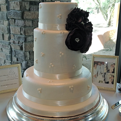 1St Wedding Cake Mmf Silk Flowers 12 Bottom 8 Double Barrel 6