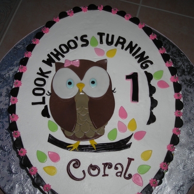 Coral's 1St Birthday Cake