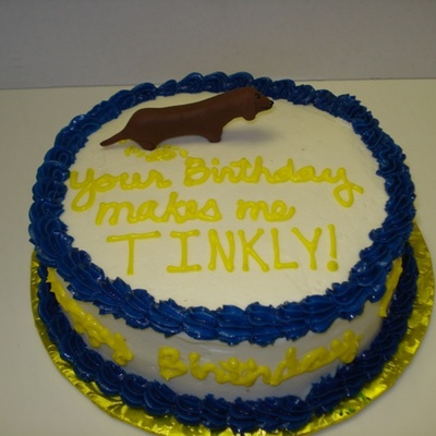 Tinkly Dachshund Cake