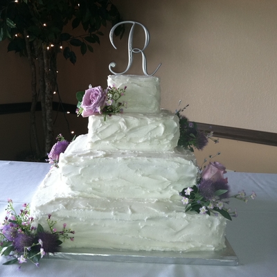 Square Country Wedding Cake
