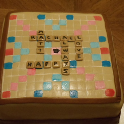 Scrabble Cake
