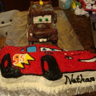 Lightning Mcqueen & Mater Bday Cake