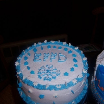 Snow Flake Holiday Cake