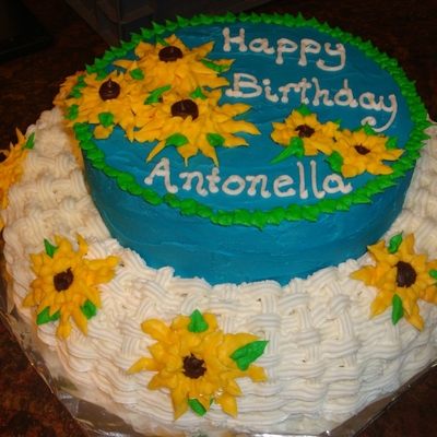 Sunflower Birthday Cake