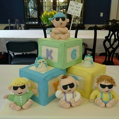 Each Block Is A Different Cake Flavor Red Velvet Wasc Chocolate And Lemon Got This Idea From The 2012 Wilton Yearbook