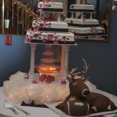 Wedding Cake And Grooms Cake