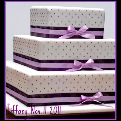 Square Swiss Dot ..lavender And Chocolate
