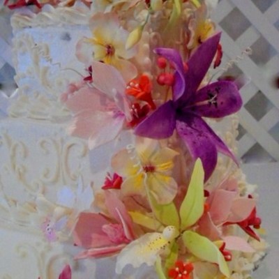 Tropical Wedding Cake
