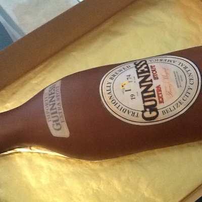 Guinness Beer Bottle Cake