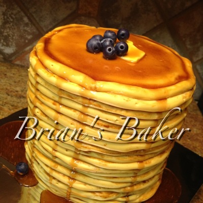 Banana Cake Buttercream Icing Wrapped In Marshmellow Fondant Fondant Blueberries