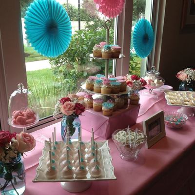 Girl Baby Shower Dessert Table