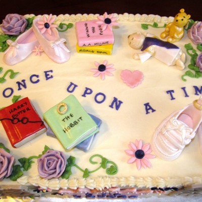 Traditional And Geek Baby Shower Cake