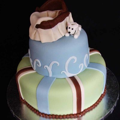 Baby Shower Blue, Green And Brown