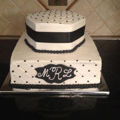 Black & White Shower Cake