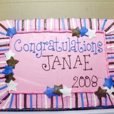Pink Graduation Cake
