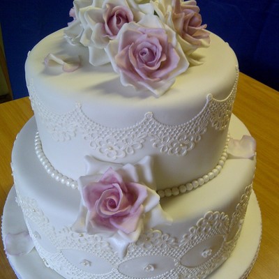 Chocolate Cake With Ganache Undercoat White Fondant Icing