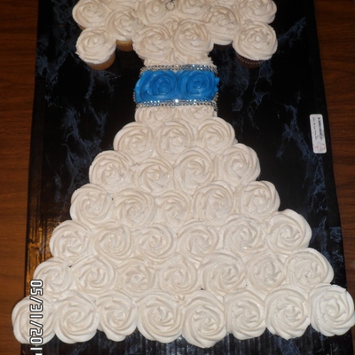Wedding Dress Cupcake Cake.