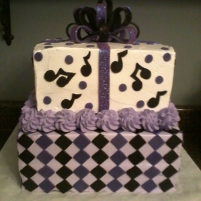 Glitter Purple & Black Bow