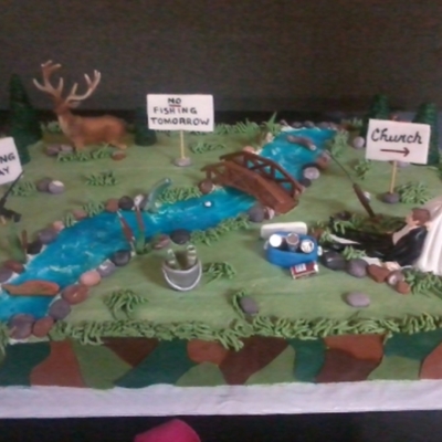 Hunting & Fishing Groom's Cake