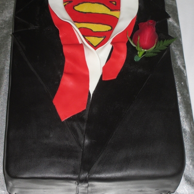 Superman Groom's Cake