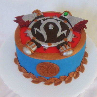 World Of Warcraft Horde Shield Cake