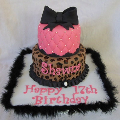 Cheetah Print Tiered Cake