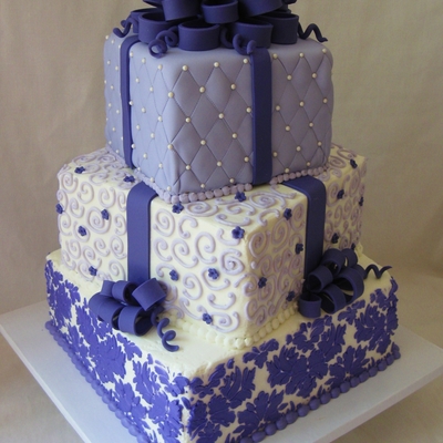 Purple Presents Cake