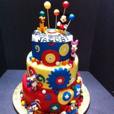 Mickey Mouse Club House 3 Tier Cake