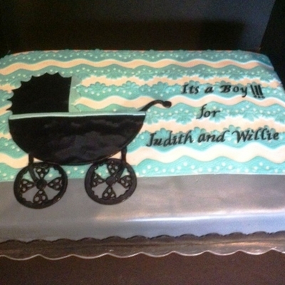 Baby Carriage Sheet Cake