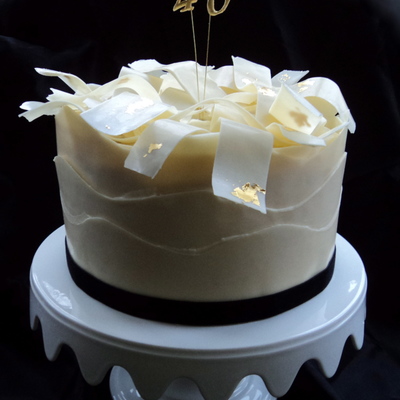 White Chocolate Wrap Wave Cake