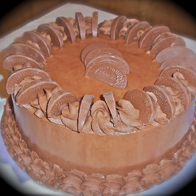 Chocolate Buttercream Orange Velvet Cake