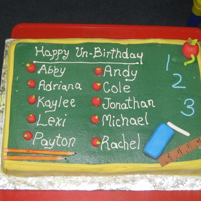 Class Unbirthday Cake Party